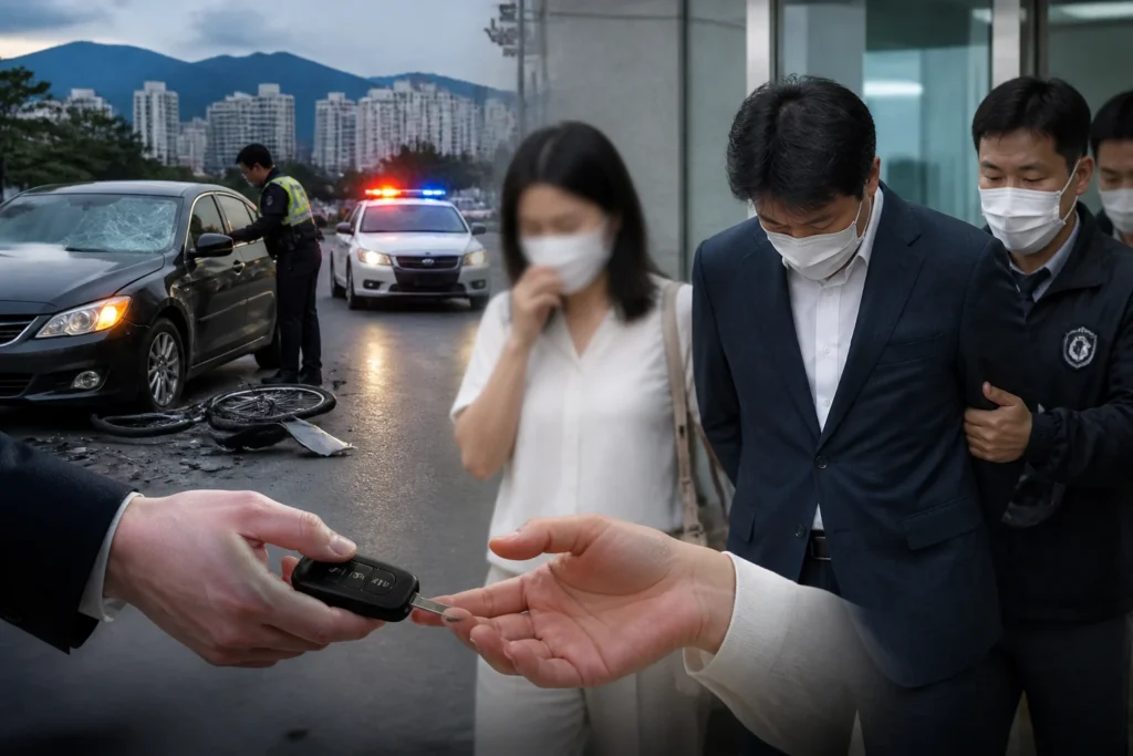 광주 뺑소니 사건 — 아내를 내세운 '운전자 바꿔치기' 정황과 남은 쟁점 관련 이미지