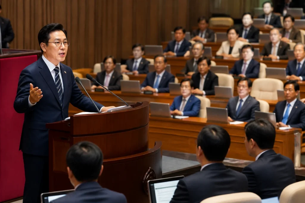 김민석, 본회의 '가나다순 섞어 앉기' 제안 — "장동혁과 앉아도 좋아" 관련 이미지