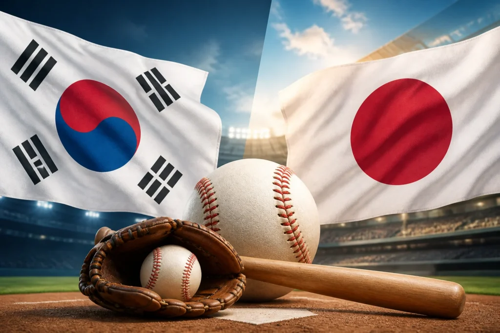 한국 야구, 중국 9-2 제압하고 9월 27일 일본과 결승 맞대결 관련 이미지