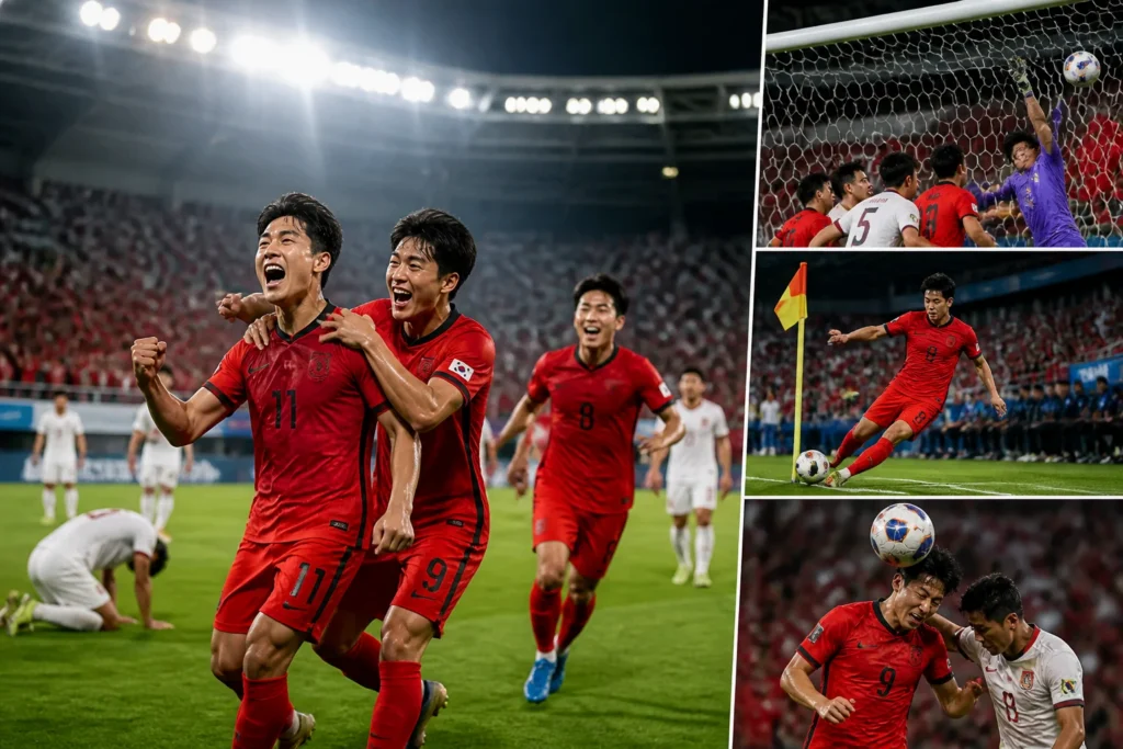 한국, 중국에 2-1 역전승으로 아시안게임 결승 진출 — 개최국 일본은 준결승서 초반 실점으로 고전 관련 이미지