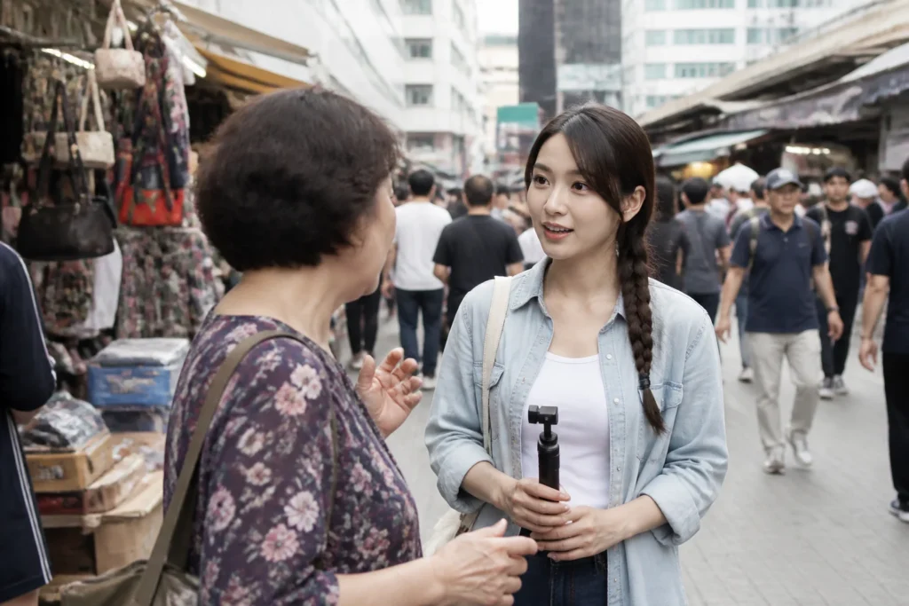 남보라, 남대문시장 촬영 장면에서 '아기 두고 외출했네?'라는 질문이 보도됐다 관련 이미지