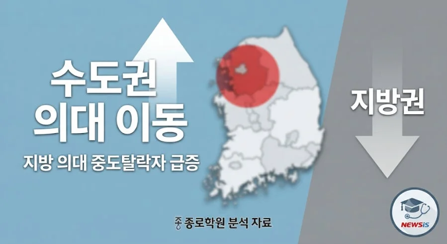 작년 의대 중도탈락 383명, 10명 중 8명은 지방 의대생 — 무슨 변화와 영향이 있나 관련 이미지
