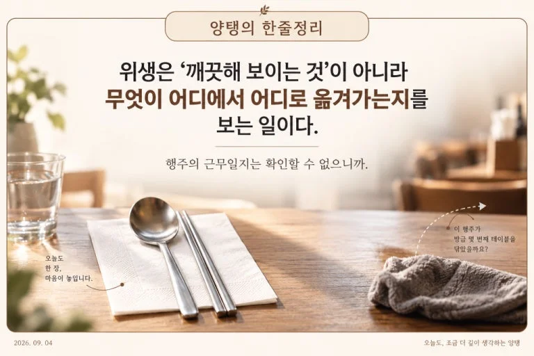 테이블 더럽다고 수저 밑에 휴지 깔았는데, 정말 더 안전할까 관련 이미지