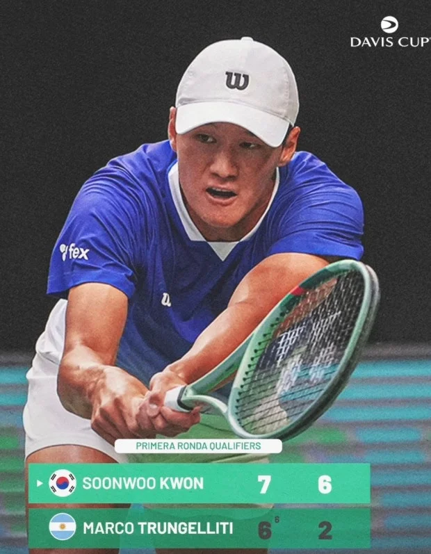 권순우·정현, 데이비스컵 첫날 나란히 역전승…한국 2-0 리드 — 복식이 승부 갈라놓는다 관련 이미지
