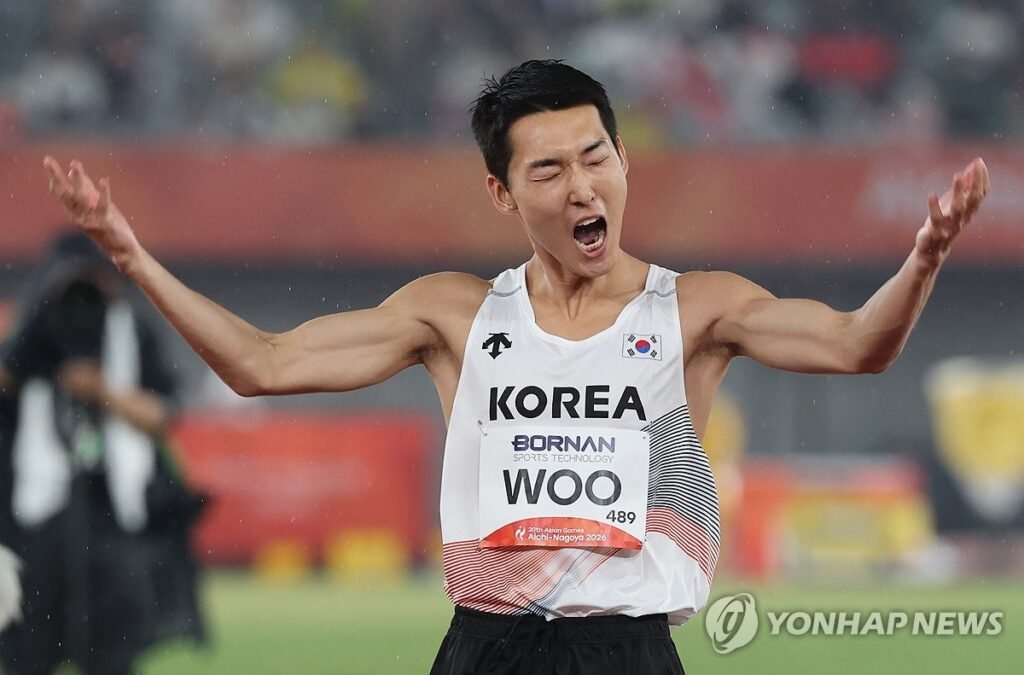 우상혁, 아시안게임 남자 높이뛰기 동메달(2.22m) — 아시안게임 3회 연속 메달 관련 이미지