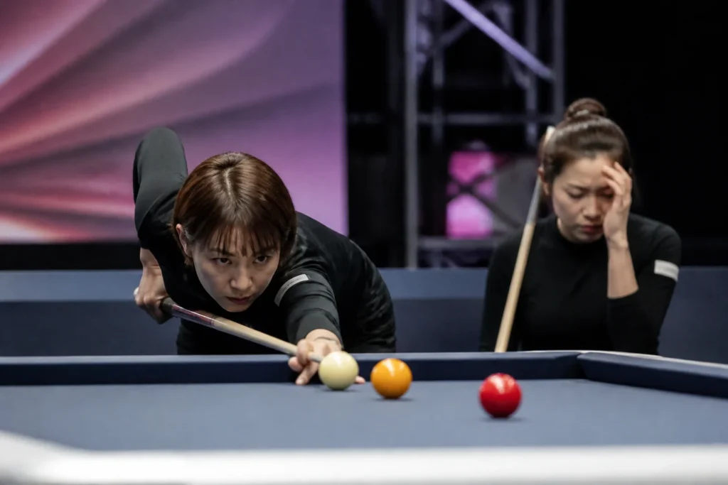 김가영, 잦은 실수와 불운이 겹쳐 히다 오리에에 0-3 패배 — 8강서 탈락 관련 이미지