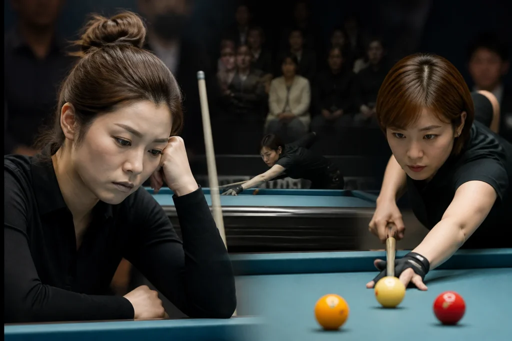 김가영, 잦은 실수와 불운이 겹쳐 히다 오리에에 0-3 패배 — 8강서 탈락 관련 이미지