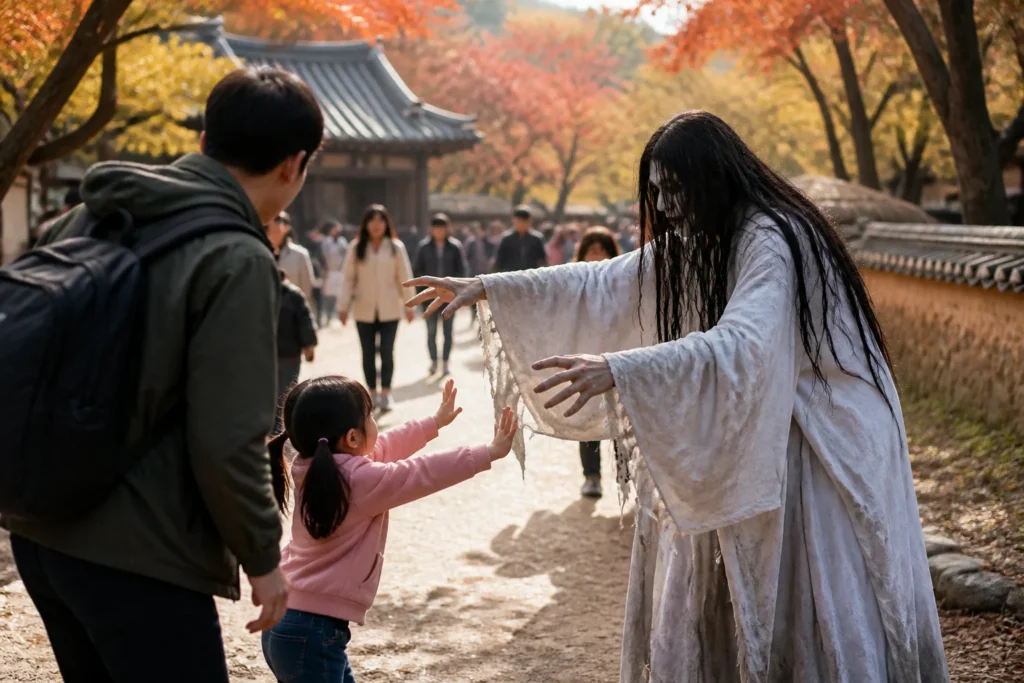 '아빠 도망가!' 5살이 아빠를 막아선 민속촌 사연 — SNS 캡처로 확산됐지만 원글은 바로 확인되지 않는다 관련 이미지