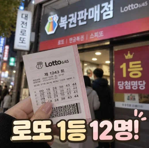 제1245회 로또 1등 10명 모두 자동, 1인당 약 30억 원 지급 관련 이미지