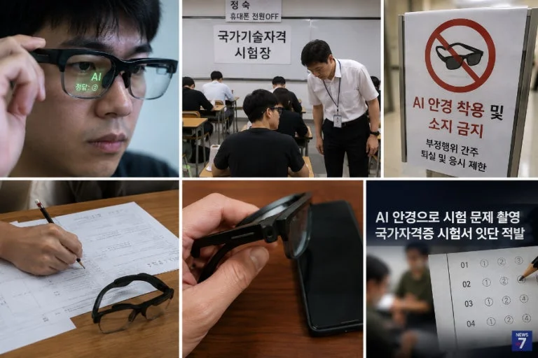 AI 안경 쓰고 국가자격시험 쳤다 — 적발 사실과 향후 영향 정리 관련 이미지