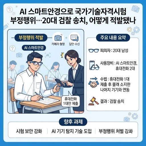 AI 안경 쓰고 국가자격시험 쳤다 — 적발 사실과 향후 영향 정리 관련 이미지
