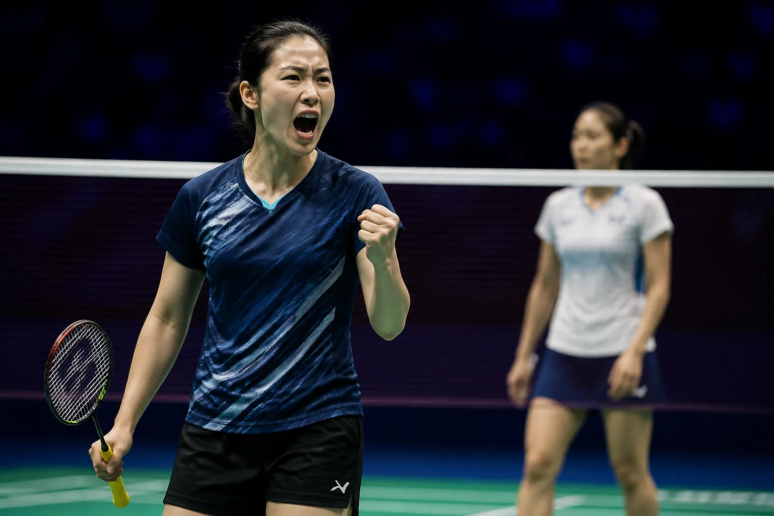 심유진, China Masters 32강서 쑹쒀윈 2-0 완파 — 2세트 초반 18연속 득점으로 경기 장악 관련 AI 이미지