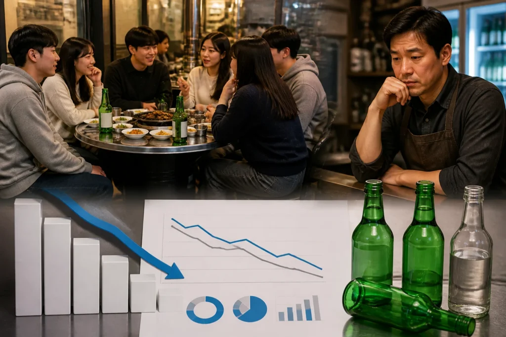 '7명이 와도 한두 병'이라 불리는 대학가 음주 변화, 상인들이 체감하는 이유 관련 이미지