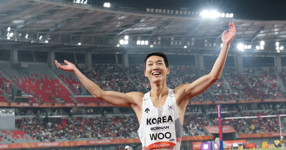 우상혁, 아시안게임 남자 높이뛰기 동메달(2.22m) — 아시안게임 3회 연속 메달