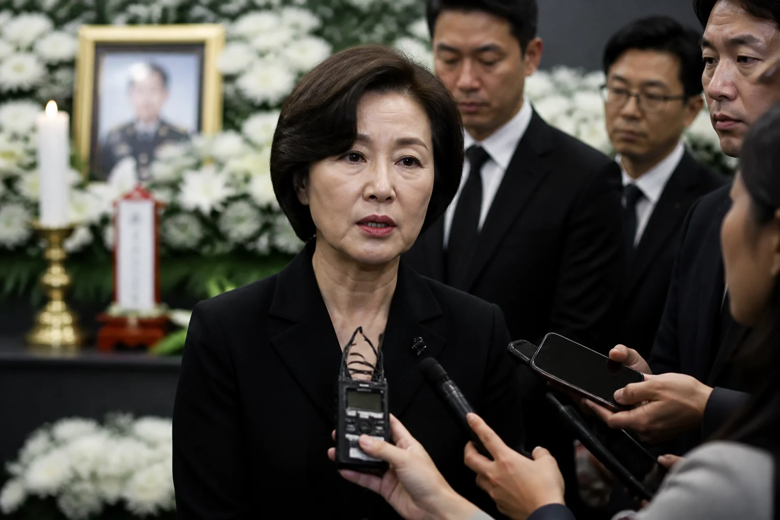 추미애 빈소 발언 '사과를 바라시니까 사과' — 야권은 진정성 문제로 공세 관련 AI 이미지
