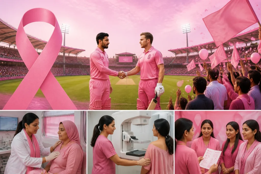PCB, 10월 25일 라호르 ODI를 'Breast Cancer Awareness Day'로 지정 — 경기장 핑크화·현장 검진 진행 관련 이미지